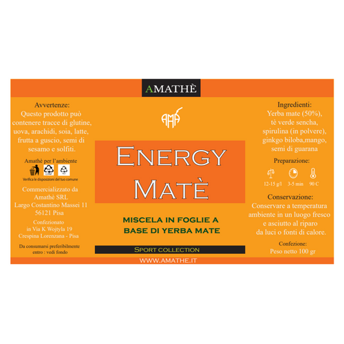 Energy Matè – Infuso Funzionale alla Yerba Mate