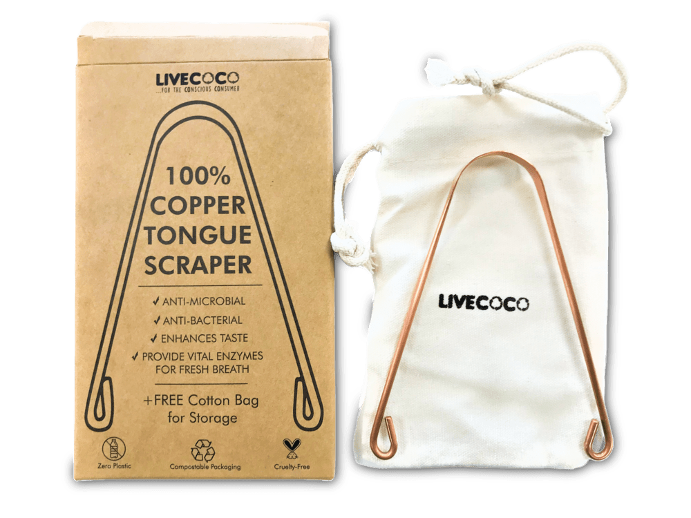 Raschietto Lingua in Rame 100% – Igiene Orale Naturale