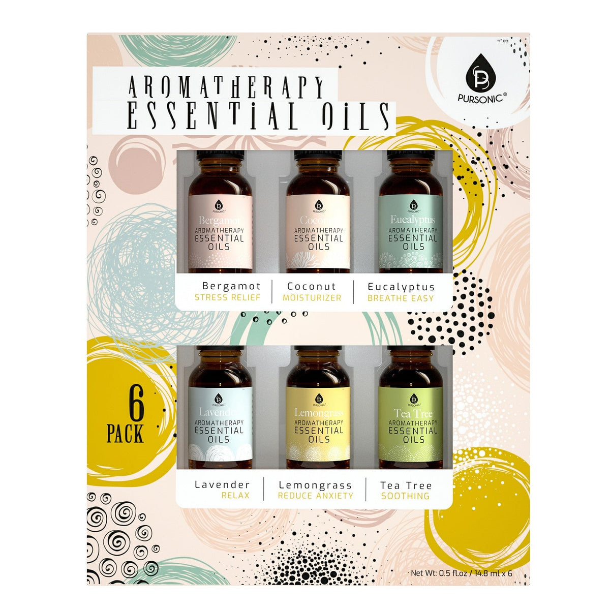 Set Regalo Oli Essenziali Pursonic – Collezione Aromaterapia