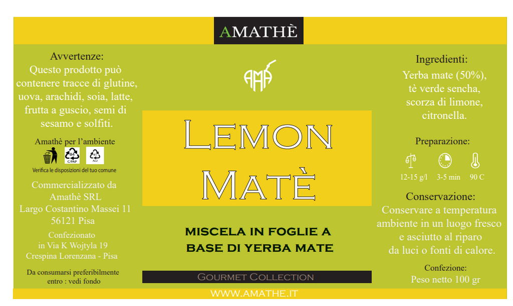 Lemon Matè – Infuso Funzionale al Mate e Limone