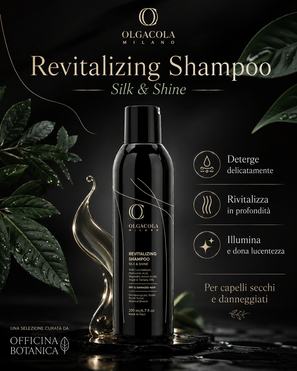 Shampoo Rivitalizzante 99,5% di Origine Naturale – Capelli Secchi e Sensibili | 200 ml