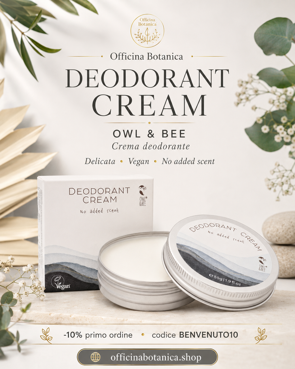 Crema Deodorante Naturale in Latta - Senza Alcol e Alluminio