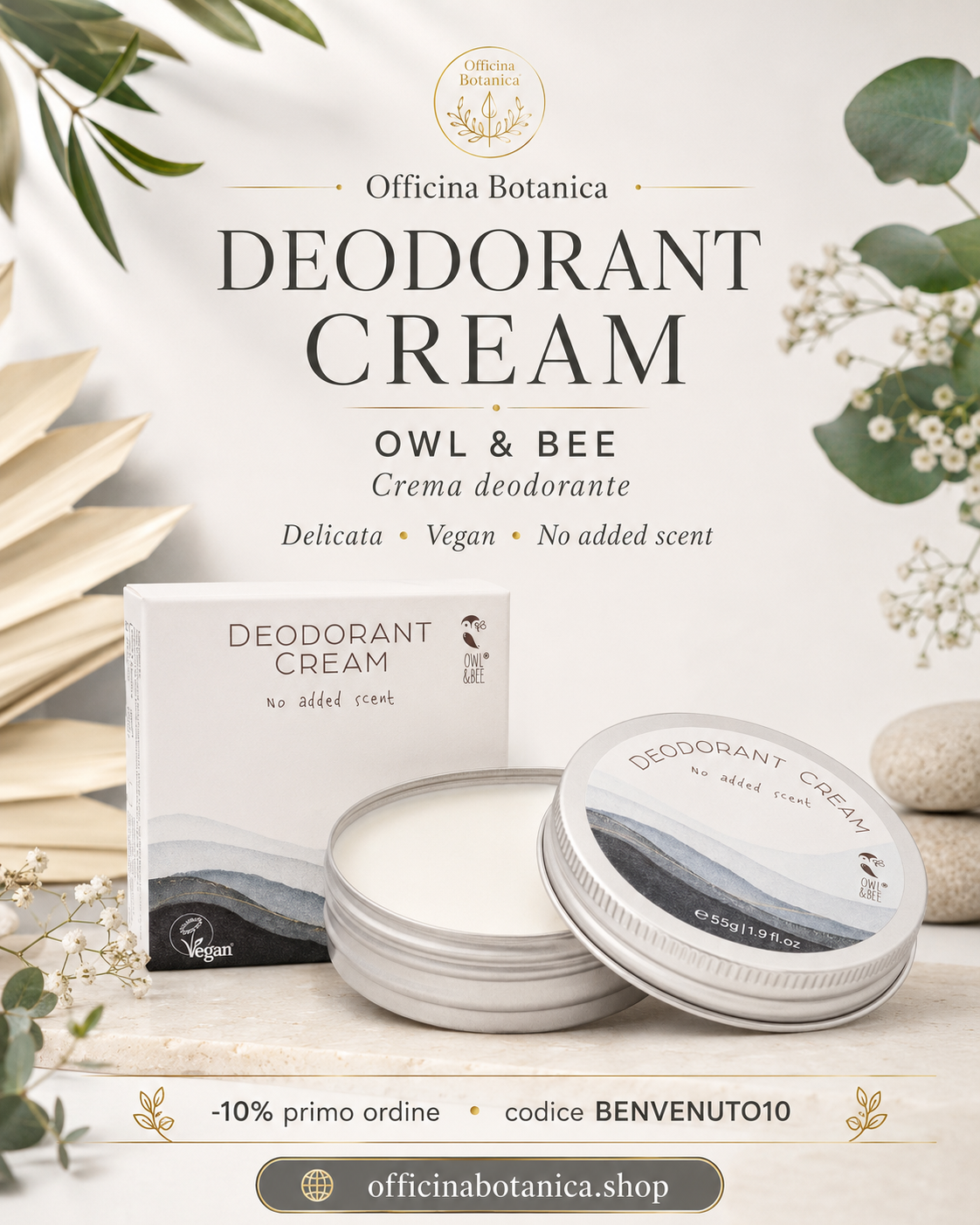 Crema Deodorante Naturale in Latta - Senza Alcol e Alluminio