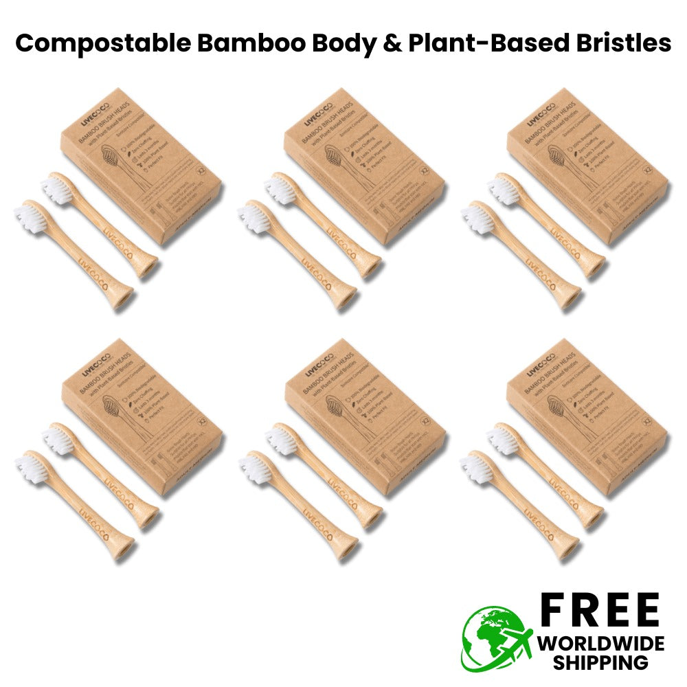 Testine in Bambù Compatibili Philips Sonicare – Set da 6